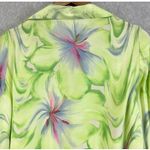 VTG Sea Suns Blouse Top Womens Small Tropical Floral Cottagecore Boho Bratz USA Green Photo 3