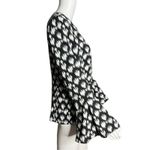 Le Gali Jacket Womens Small Black White Geometric Divya Bell Lightweight Blazer Photo 1