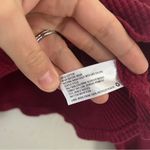 Universal Threads 🦋 Universal Thread Red Waffle Knit Collared Quarter Zip Cropped Sweater XL Photo 2