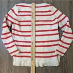 Talbots Striped Pullover Sweater Womens Petite Large Cream Coral Stripes Preppy Photo 7