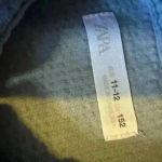 ZARA  Womens Blue shacket shirt jacket Light blue corduroy raw hem Size 11/12 Photo 10