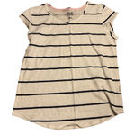 Le Tigre black‎ and white Striped 100% cotton short sleeve blouse tennis golf Blue Size L Photo 0