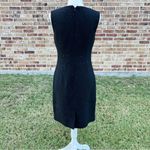 Trina Turk  Black Sleeveless Sequin Wool Mix Sheath Dress Photo 4