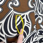 WD•NY NWT WD.NY Brown Black Leaf Scroll Print Embellished Neckline Sheath Dress Photo 11