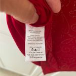 Amanda red gold embellished tunic top with necklace. ‎ Size small Photo 4