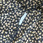 Mango Violeta 100% Cotton floral button down shirt adjustable sleeves Sz XL Photo 7