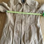 Gallery  Camel Tan Color Wool Blend Pea Coat Size M Fall Winter Photo 7