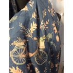 LC Lauren Conrad Lauren Conrad LC blue Bicycle Whimsical Cottagecore Scarf Shawl 40x77" Photo 2
