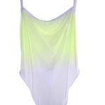 Aerie Smoothez by  Sleeveless Sheer Mesh Bodysuit Size Large Violet Flurry Ombre Photo 0