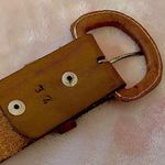 Antique Kintosdepiel Leather Belt MADE IN MEXICO leather stitched (NEW)34 Brown Photo 3