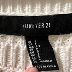 Forever 21  White Cream Crewneck 3/4 Sleeve Ribbed Knit Cotton Blend Sweater S Photo 2