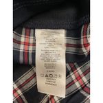 Loft  Navy Blue Plaid Trim Long Sleeve Tunic Dress Size M Photo 6