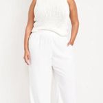 Old Navy  Linen Pants Women Plus 2X White High Rise Wide Leg Drawstring Lagenlook Photo 4