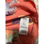 Rebecca Minkoff  Lace Trim Sleeveless V-Neck Blouse Medium Orange Floral Satin Photo 4