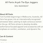 Anthropologie  All Fenix Aryah Pink Tie Dye Joggers NEW Photo 10