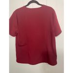 FIGS  Technical‎ Collection Women's Top Burgundy Scrub V Neck Size L Photo 1