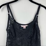Victoria's Secret Victoria’s Secret Black Floral Lace Slip Dress Medium Ruffle Hem Sexy Lingerie Photo 1