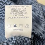 Tyler Boe Retro Lagenlook Blue Comfy Herringbone Funnel Neck 3/4 Sleeve Dress Lg Photo 6