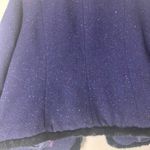 Talbots  Speckled wool faux fur trim Navy blazer size 12p Photo 9