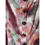 Torrid Plus Size 2 Watercolor Twill Fit & Flare Tank Top Sweetheart Neck Button Photo 3