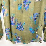 French Connection Silk Blouse Size 10 Floral Long Sleeve Tie Neck Photo 2