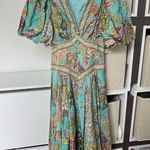 NWT ALEMAIS Franca Midi Dress in Blue Paisley Size 0 Photo 4