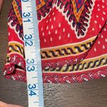 As You Wish As U Wish Womens Agryle‎ Pattern Dress Lace Back 3/4 Sleeve Ruffle Red Medium Photo 7