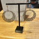 Pierced earrings with lattice work metal very artisan looking.​​ Photo 1