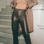 Abercrombie & Fitch Vegan Leather 90s Straight Pant size 8 Photo 6