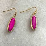 Kendra Scott  Eleanor Small Drop Earrings Magenta Gold genuine stone Jewelry New Photo 0
