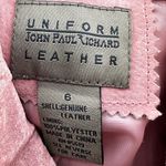 John Paul Richard Full Zip Moto Jacket Genuine Leather Pockets Dusty Pink 6 Photo 2