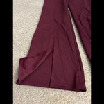 Casual burgundy size medium pants split on front bottom stretchy comfy cute Red Photo 2