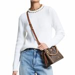 Michael Kors NWT MK Chain Embellished Supina Cotton Sweater. Photo 0