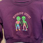 Urban Outfitters Women’s Space Alien Space Out Sweatshirt Size Small Cropped Photo 3