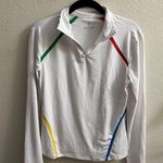 G/FORE Golf 1/4 Zip Performance Pullover Womens S White Colorblock Athletic Photo 0