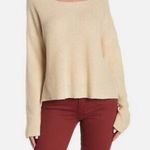 360 Cashmere yellow/beige light weight knit cashmere pullover sweater Sz XS $334 Photo 0