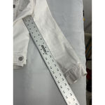 Old Navy Womans  White Distressed Small Button Down Jean Jacket Photo 6