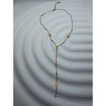 Gold Geometric Y Necklace –‎ 304 Stainless Steel Drop Chain with Crystals Photo 5