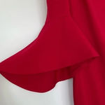 Chelsea 28 off the shoulder flutter sleeve red cocktail dress flawed sz 2P NWOT Photo 2