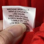 FSK Collective Cropped Top Women's Medium Red Hooded Short Sleeve Cinch Waist Photo 4