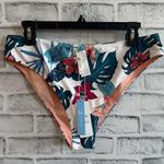 Cupshe NWT! Women’s reversible tropical monstera leaf - peach bikini bottoms XXL Photo 0