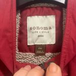 Sonoma  Cherry Red Outerwear vest with sherpa lining Photo 1