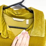 Soft Surroundings  Women’s Amber Green Mustard Yellow Ribbed Velvet Casual Large Photo 2