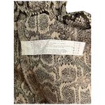 ZARA Woman Snakeskin Textured Short Sleeve Round Neck Shift Dress Brown XS Photo 10