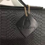 TOTE AND CARRY Black Vegan Alligator Leather Travel Laptop Backpack Photo 1