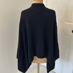 Evelyn Grace Cashmere Quarter Zip Navy Poncho Size undefined Photo 3