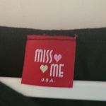 Miss Me Women's Black Fitted Tank Top with Ruched Detail – Size Medium Photo 4