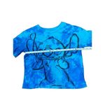 Disney  Women's Stitch Blue Purple Tie Dye Short Sleeve Crop T-Shirt High Cut Siz Photo 3