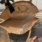 New "J" bridesmaid tote bag with black bow Tan Photo 3