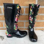 Sadie Robertson Roma tall floral lace boots 7 Black Photo 0